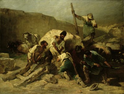 Transport von Steinblöcken von Friedrich von Keller
